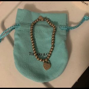 Tiffany &’ co. Beaded heart tag bracelet